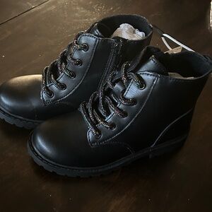 Black Kids Combat Boots
